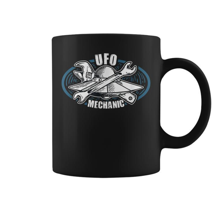 Funny Alien Meme Gift | Ufo Mechanic For Flying Saucers Coffee Mug