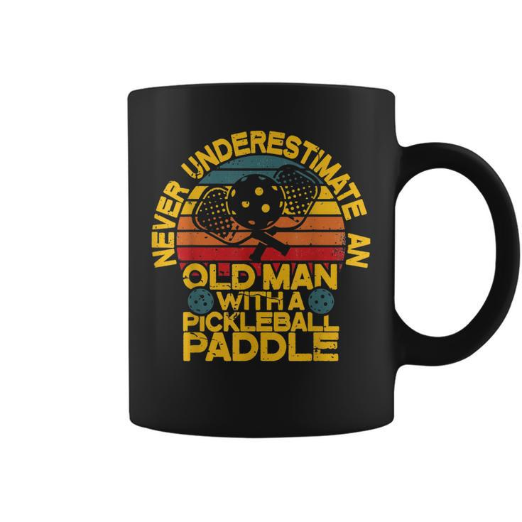 Funny An Old Man With A Pickleball Paddle  Men Dad Gift  Coffee Mug