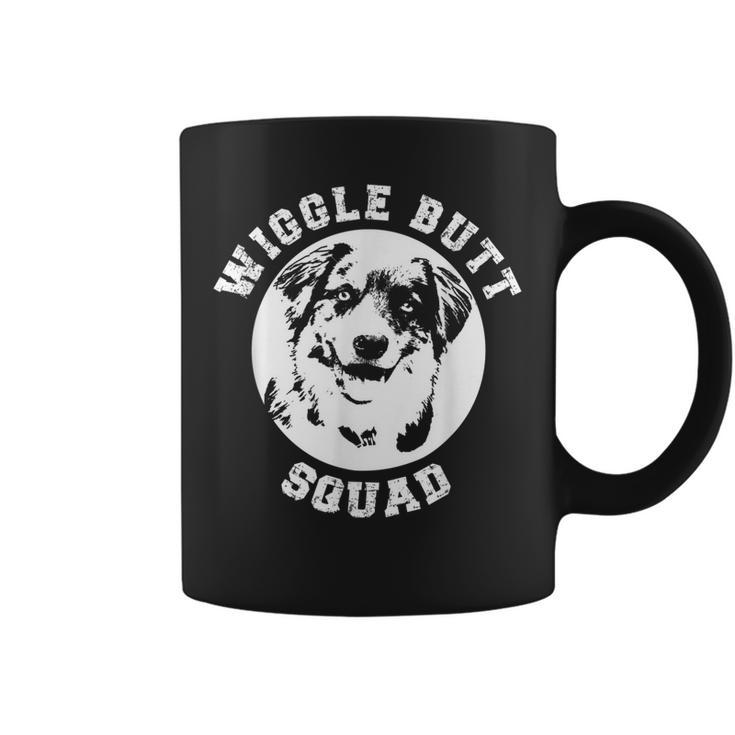 Funny Australian Shepherd Wiggle Butt Squad For Aussie Mom Coffee Mug