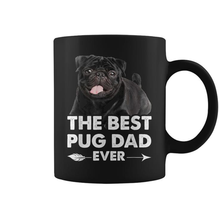 Funny Best Pug Dad Ever Black Pug Owner Fathers Day Coffee Mug