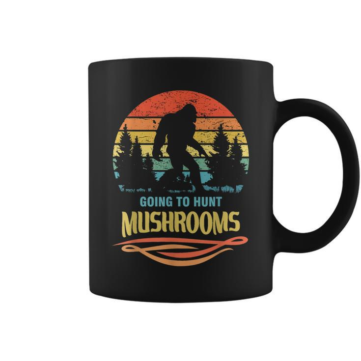 Funny Bigfoot As A Mushroom Hunter Going Mushroom Hunting  Coffee Mug