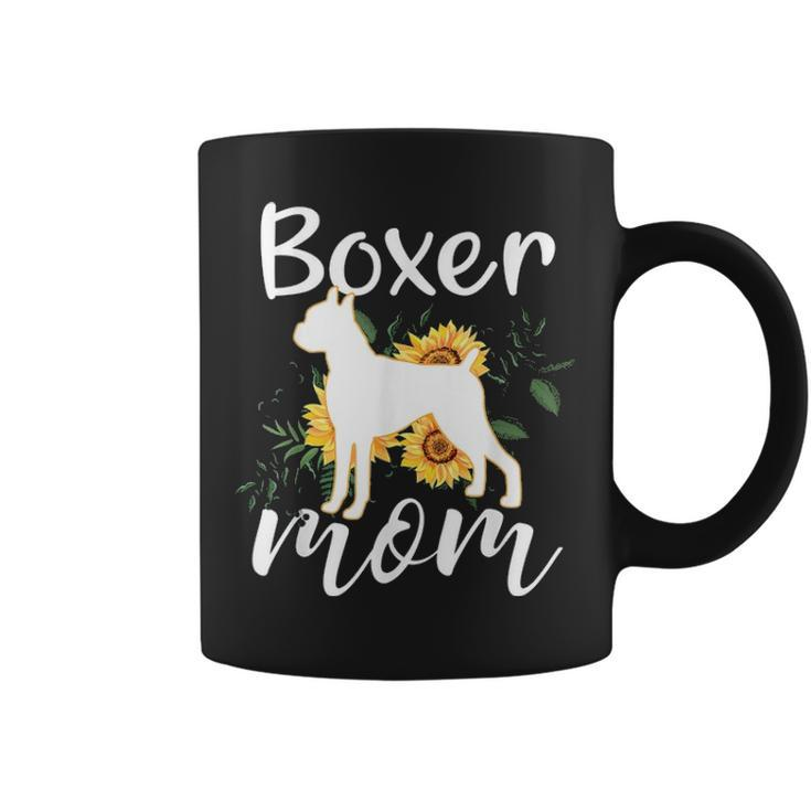 Funny Boxer Mom Sunflower Dog Lovers Mothers Day Gift Coffee Mug