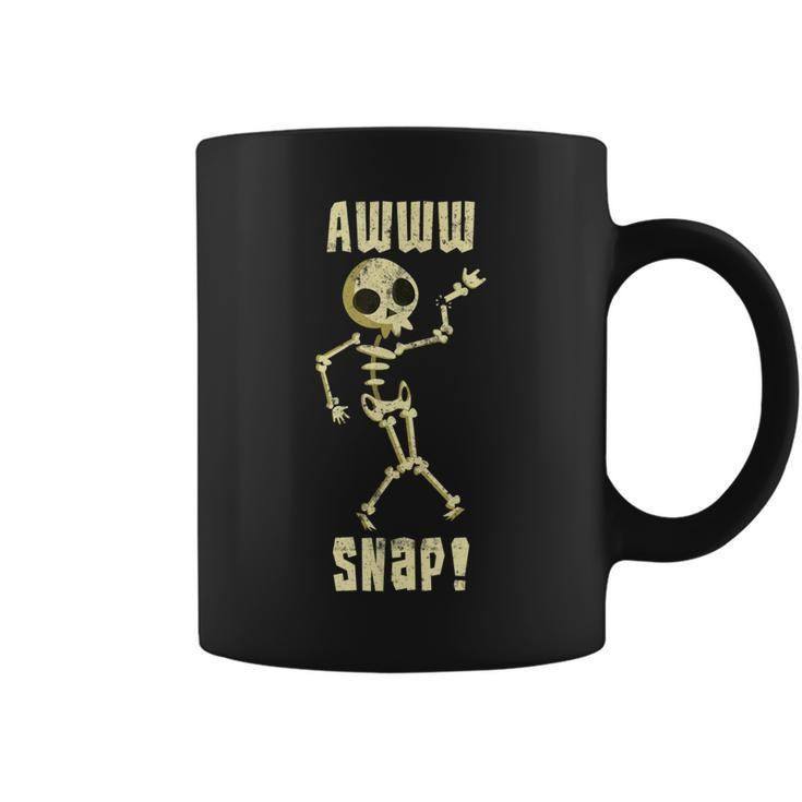 Funny Broken Arm  Awww Snap Skeleton Broken Bone Coffee Mug
