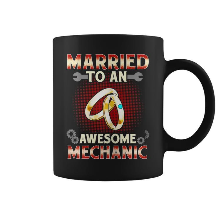 Funny Car Repair Wife Married To An Awesome Mechanic Gift For Womens Coffee Mug