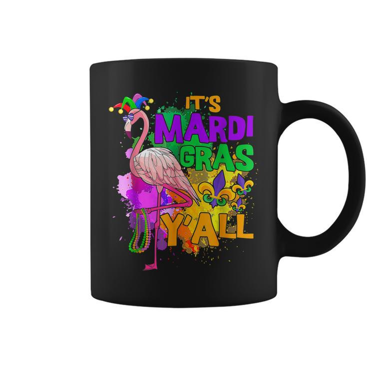 Funny Carnival Party Gift Idea Flamingo Mardi Gras  V3 Coffee Mug