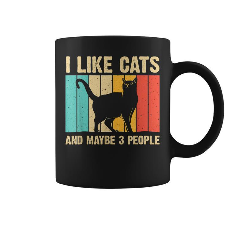Funny Cat Design Cat Lover For Men Women Animal Introvert Coffee Mug