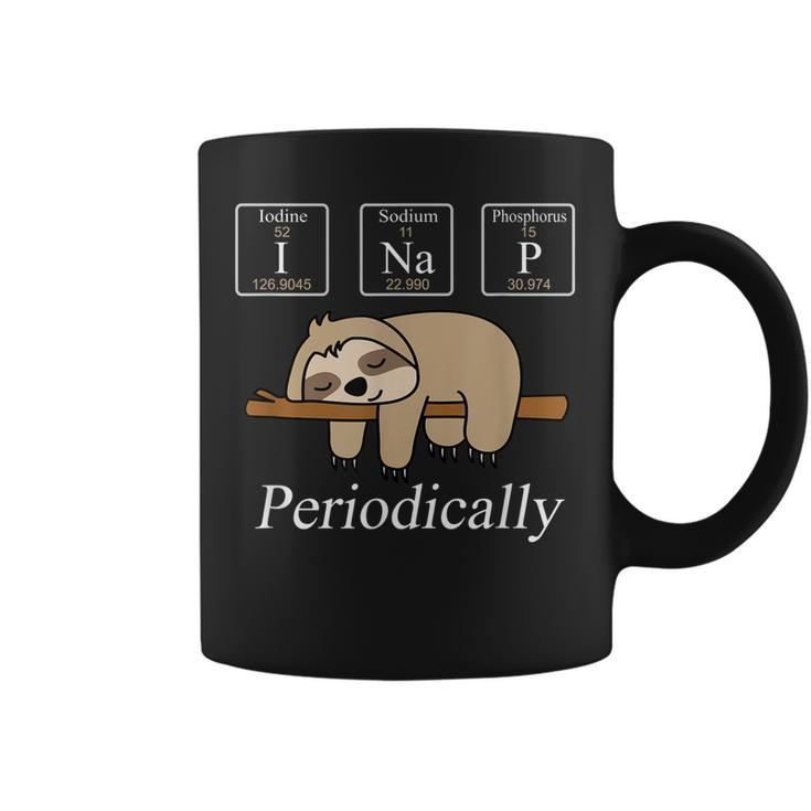 Funny Chemistry Nerdy Lazy Sloth I Nap Periodically  Coffee Mug