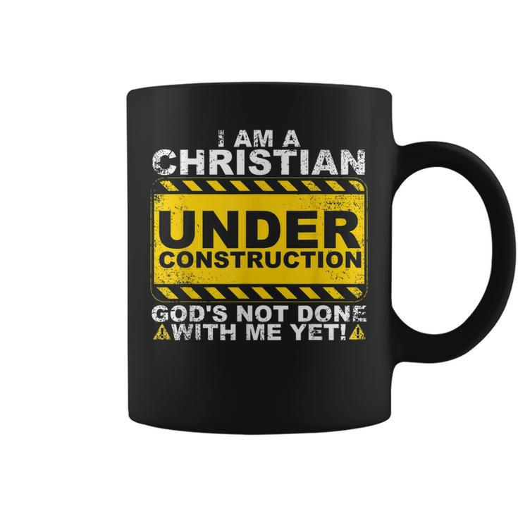 Funny Christian Under Construction Gift Catholic Men Women  Coffee Mug