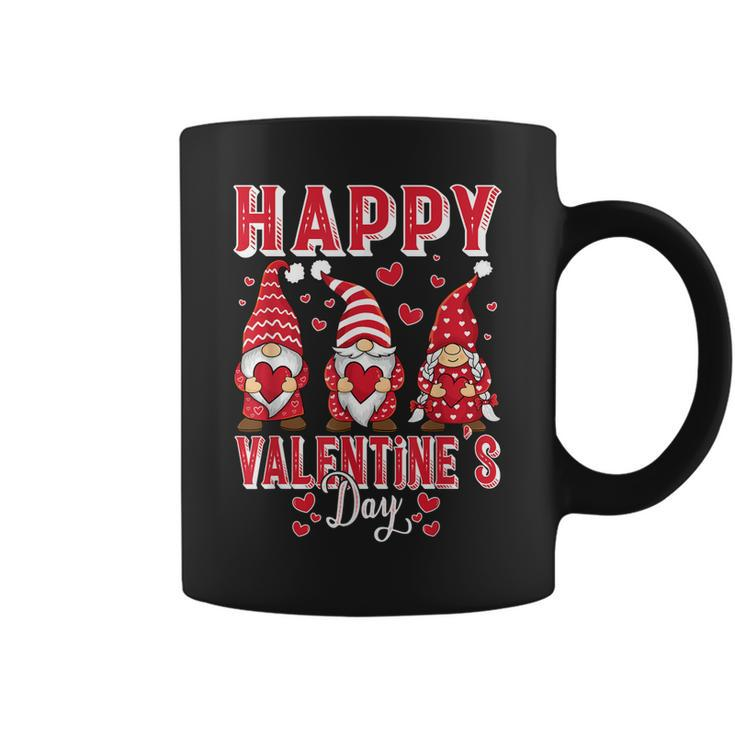 Funny Cute Gnomies & Hearts Happy Gnomes Valentines Day  Coffee Mug