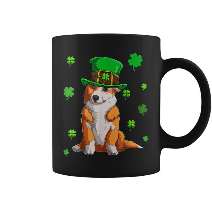Funny Dog Lovers Cute Corgi St Patricks Day Shamrock Lucky  Coffee Mug