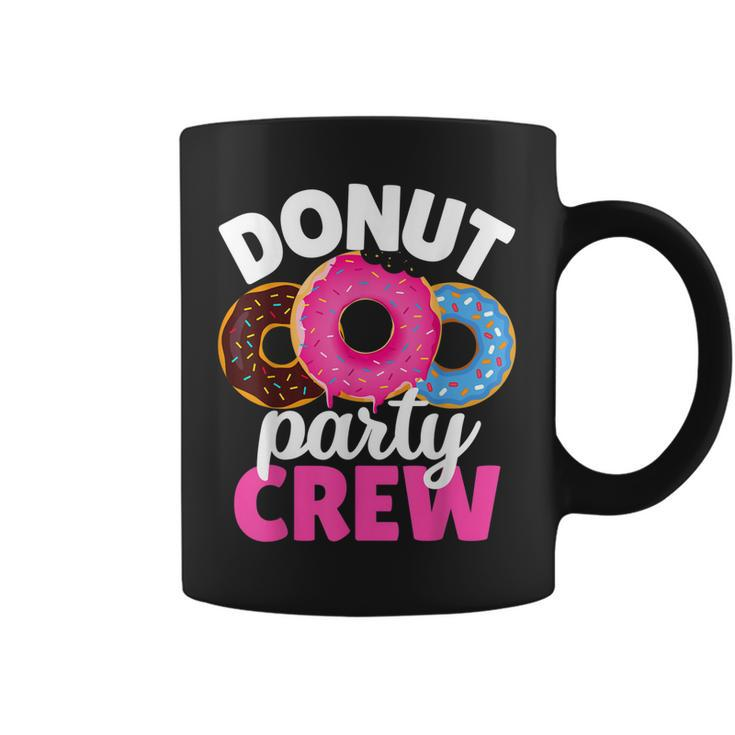 Funny Donut Party Crew Family Girl Birthday Dad Mom Squad Coffee Mug