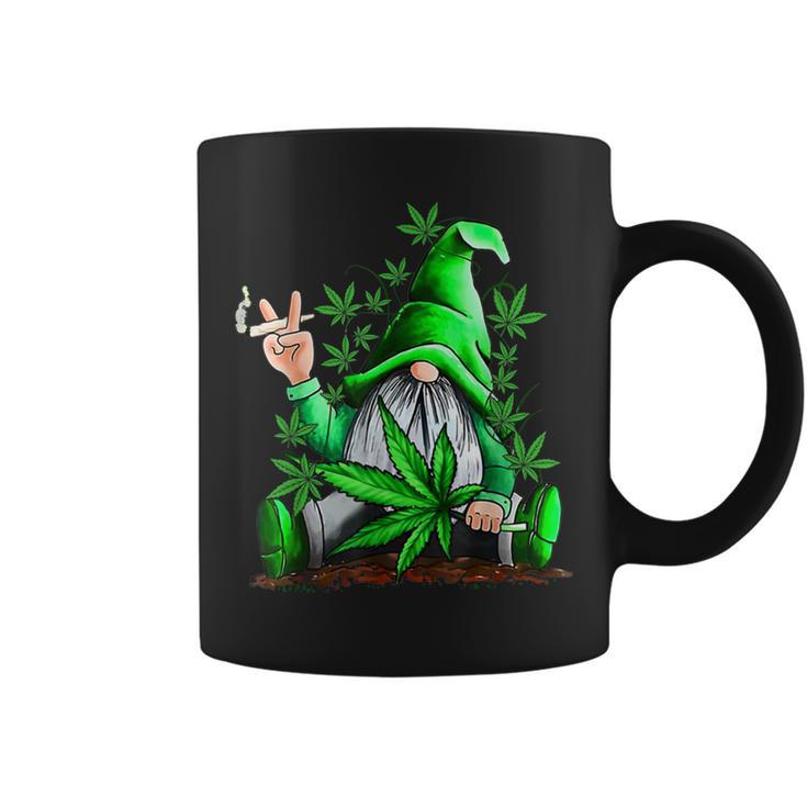 Funny Gnome Pot Leaf 420 Marijuana Weed Cannabis Smoking Coffee Mug | Mazezy