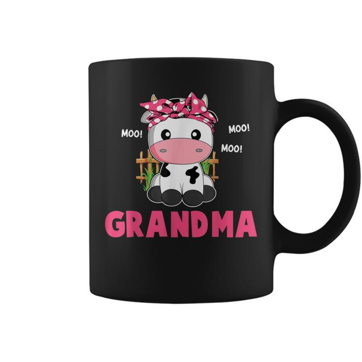 Funny Grandma Cow Cute Cow Farmer Birthday Matching Family  Coffee Mug