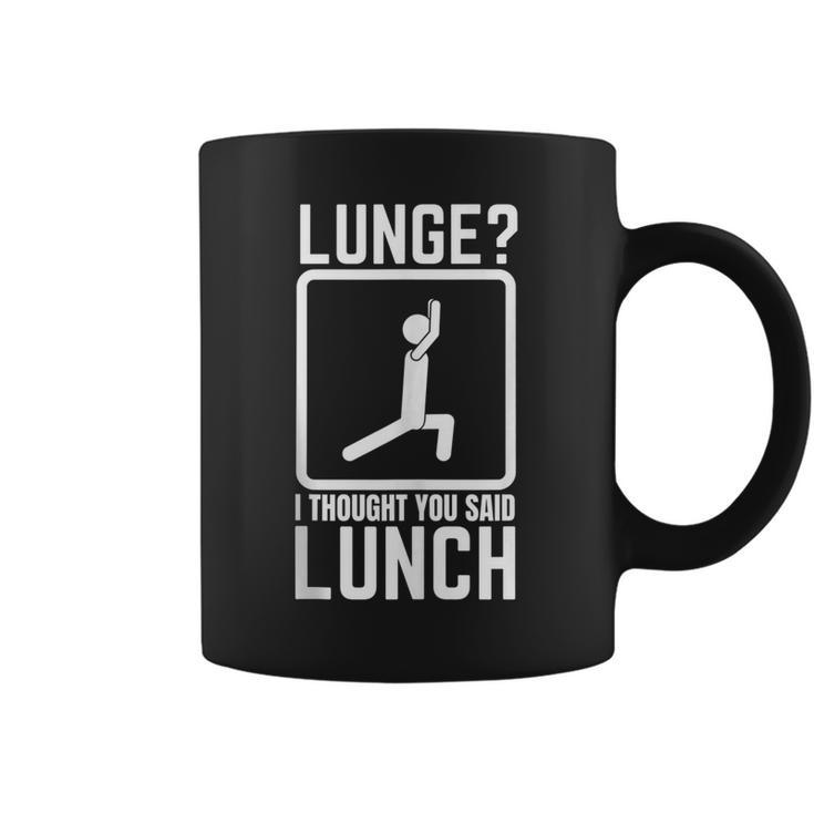 Funny Gym  Workout Top Lunge Lunch Stick Figure  Coffee Mug