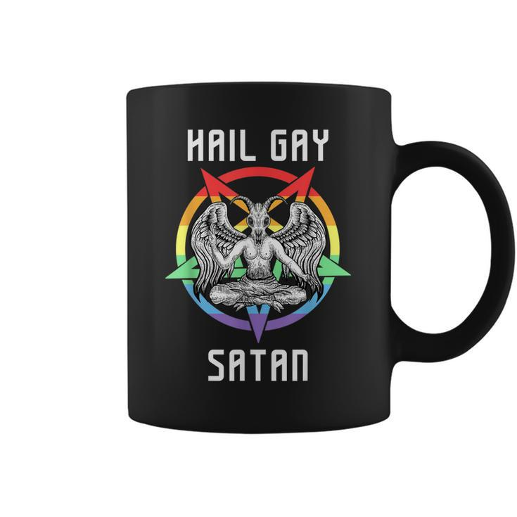 Funny Hail Gay Satan Lgbt Goth Gay Pride Baphomet  Coffee Mug