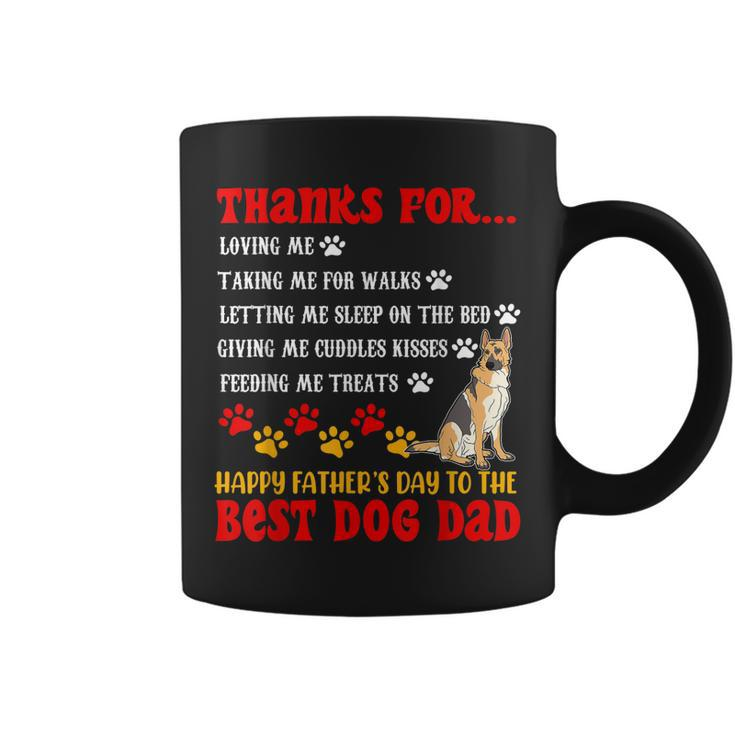 Funny Happy Fathers Day Best Dog Dad German Shepherd Dog Coffee Mug