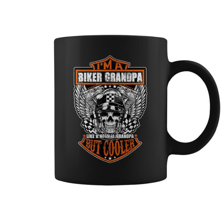 Funny Im A Biker Grandpa Like A Normal Grandpa But Cooler  Coffee Mug