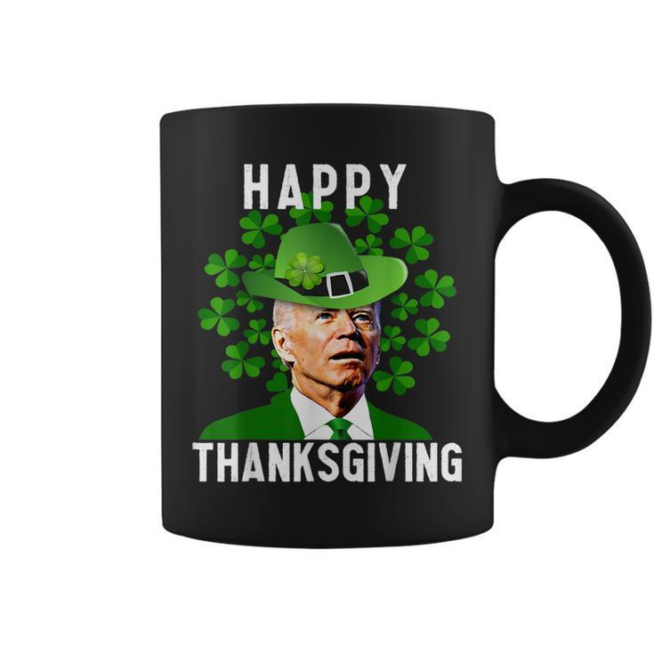 Funny Joe Biden Thanksgiving Confused St Patricks Day  Coffee Mug