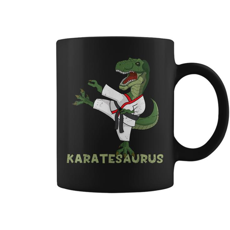 Funny Karate Dinosaur Karatesaurus T-Rex Graphic Karatist  Coffee Mug