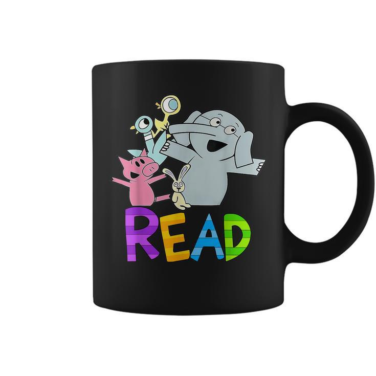 Funny Library Teacher Read Book Club Piggie Elephant Pigeons  Coffee Mug