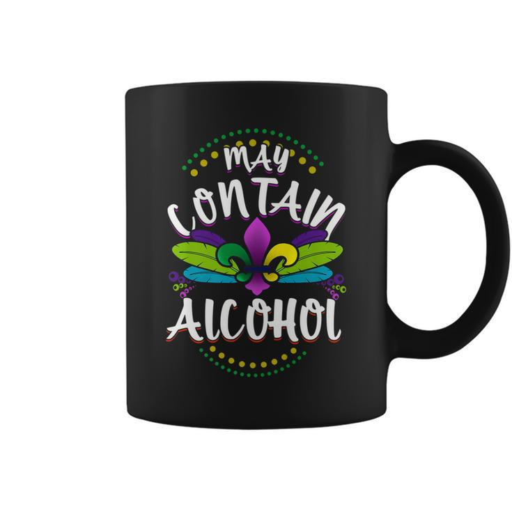 Funny Mardi Gras Drinking May Contain Alcohol   Coffee Mug
