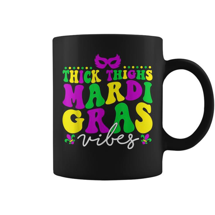 Funny Mardi Gras Thick Thighsvibes Happy Mardi Gras Coffee Mug