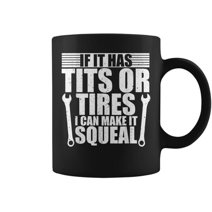 Funny Mechanics Tits And Tires Car Tools Kit Cool Mechanic Gift For Mens  Mens Back Print T-shirt