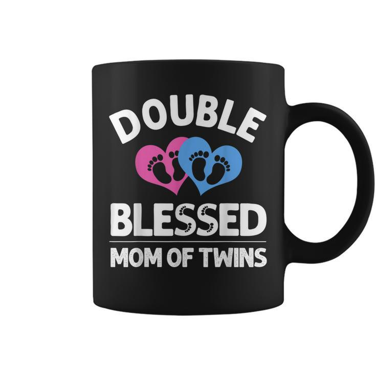 Funny New Mom Of Twins Gift For Women Mother Announcement  Coffee Mug