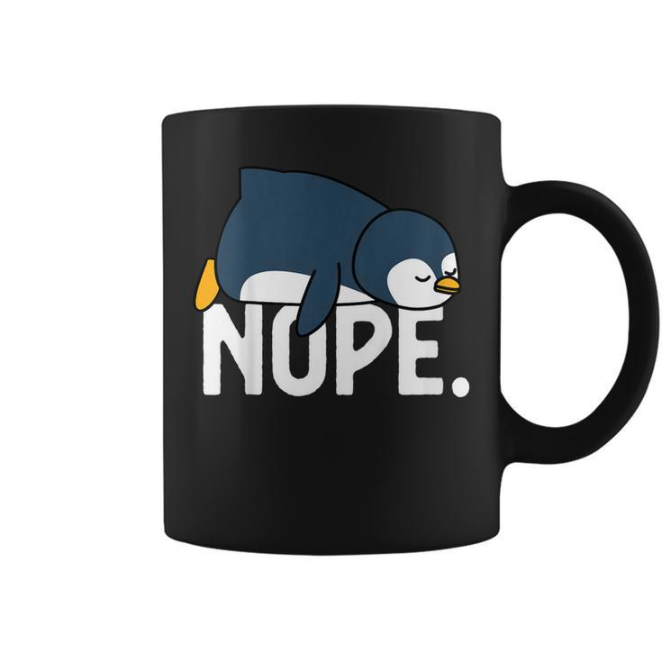 Funny Nope Not Today Lazy Penguin Lover Gift  Coffee Mug