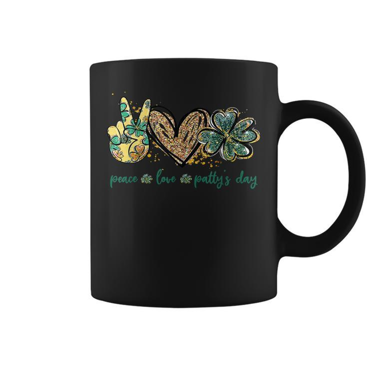 Funny Peace Love Pattys Day St Patricks Day Gifts  Coffee Mug