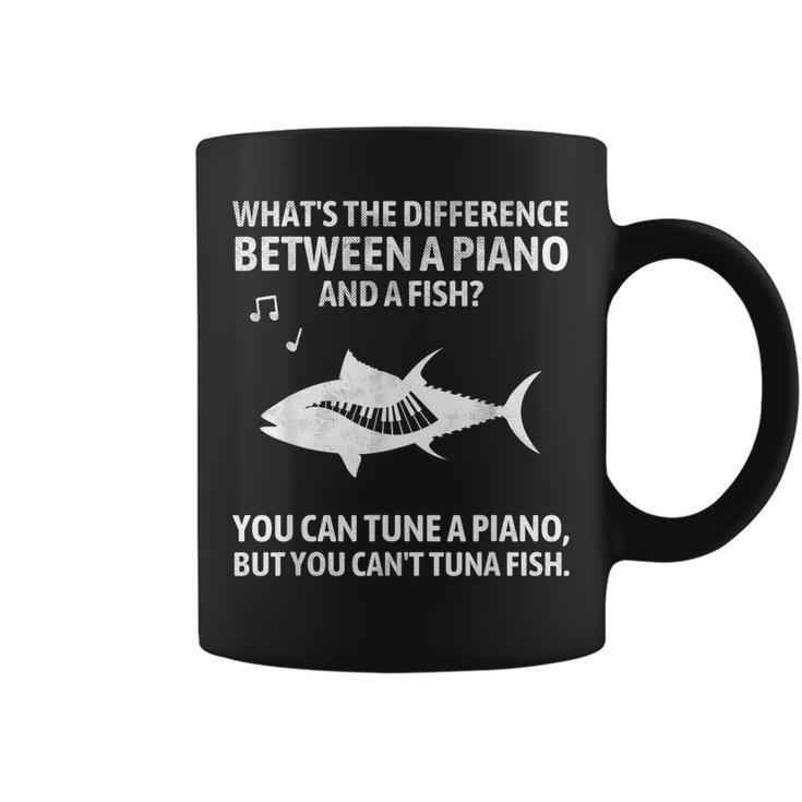 Funny Piano Tuna Fish Music Sarcastic Joke  Coffee Mug