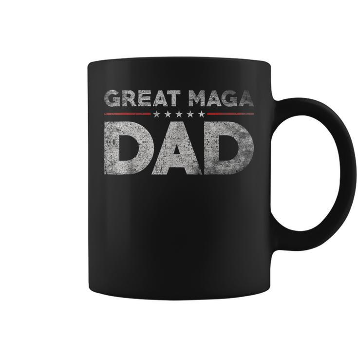 Funny Pro Trump Jr Great Maga Dad Usa Flag Coffee Mug