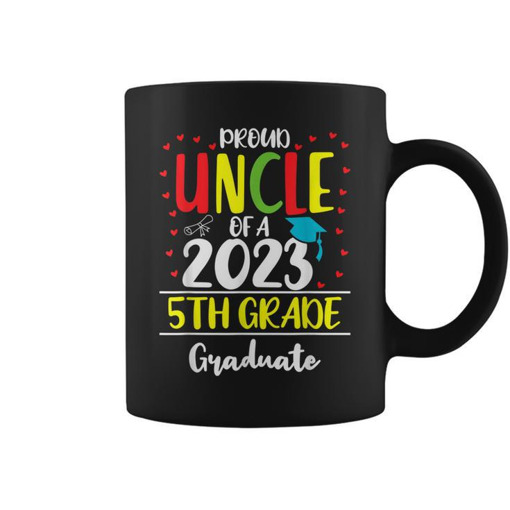 Funny Proud Uncle Of A Class Of 2023 5Th Grade Graduate Coffee Mug