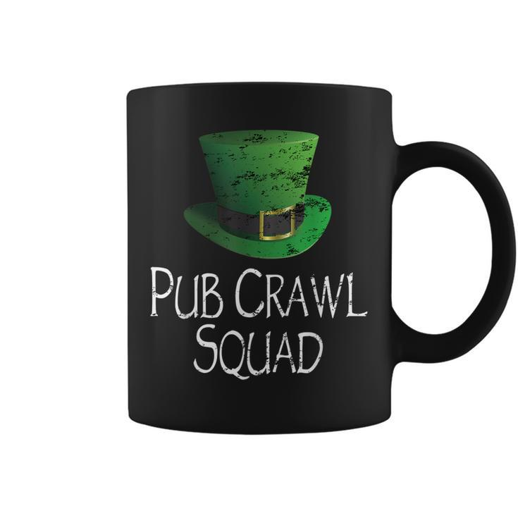 Funny Pub Crawl Squad St Patricks Day Drinking Men Women Coffee Mug