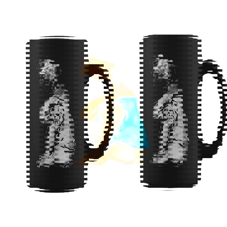 Funny Pug Dog I Love Mom Tattoo Pug Lover Gift Coffee Mug