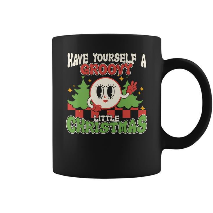 Funny Retro Christmas Have Yourself A Groovy Little Christmas Coffee Mug