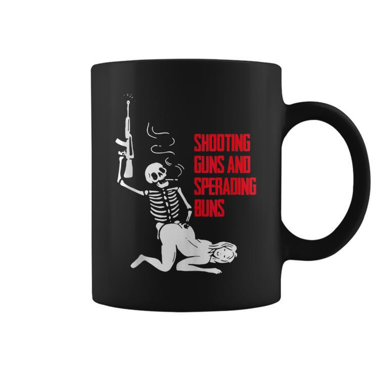 Funny Shooting Guns And Spreading Buns Coffee Mug