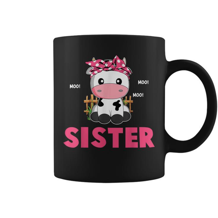 Funny Sister Cow Cute Cow Farmer Birthday Matching Family Coffee Mug