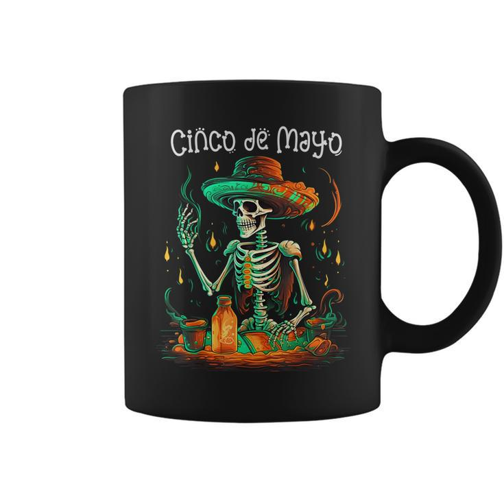 Funny Skeleton Mexican Dia De Los Muertos Cinco De Mayo  Coffee Mug