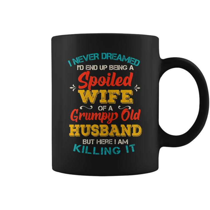 Funny Spoiled Wife Of Grumpy Old Husband Gift From Spouse  Gift For Womens Coffee Mug