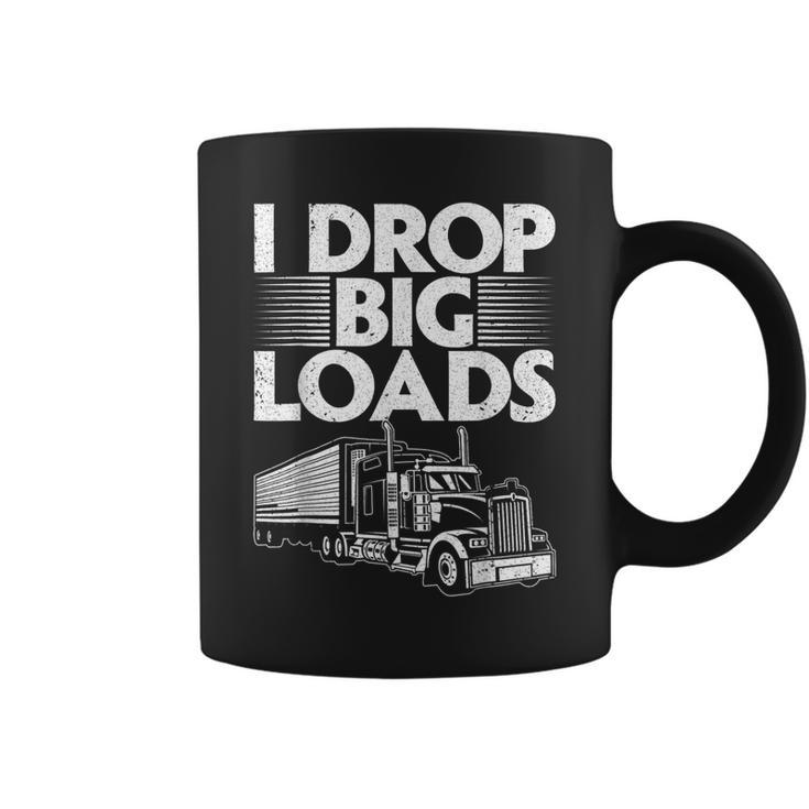 Funny Trucker Design For Men Women Semi Truck Driver Lover  V2 Coffee Mug