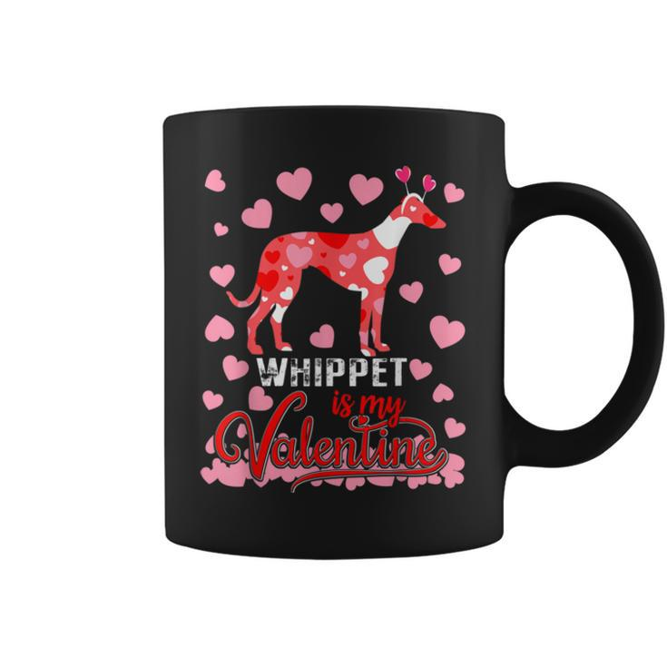Funny Whippet Is My Valentine Dog Lover Dad Mom Boy Girl Coffee Mug
