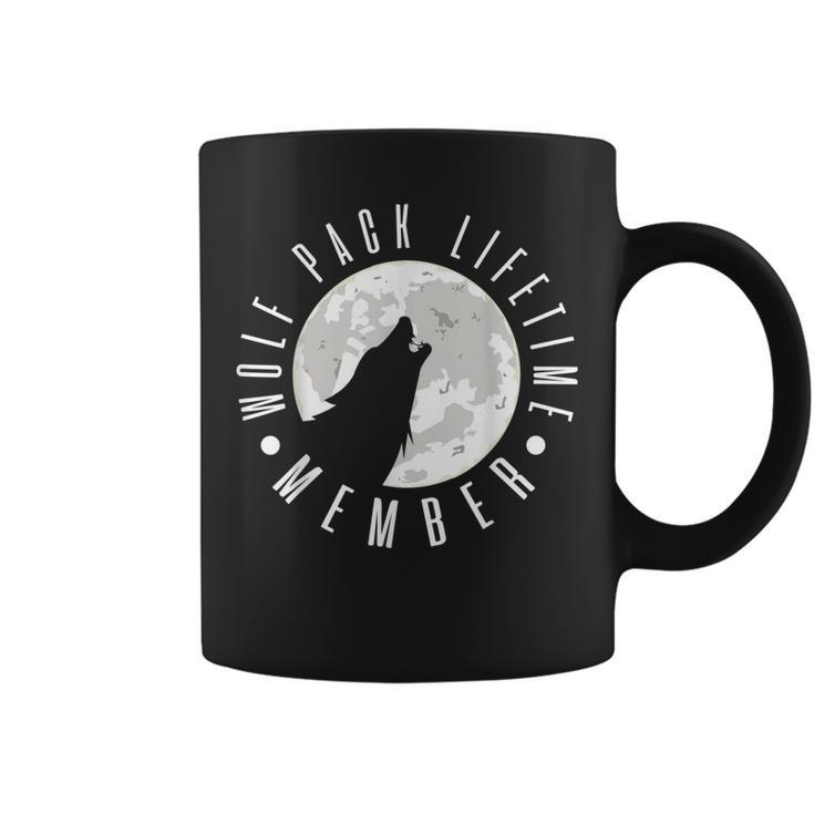 Funny Wolf T  Wolves Lover Wolf Pack Lifetime Member Coffee Mug