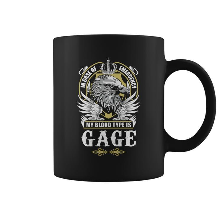 Gage Name  - In Case Of Emergency My Blood  Coffee Mug