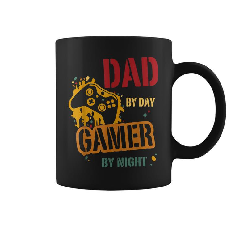 Game Dad Fathers Day Gift Dad By Day Gamer By Night Gaming Coffee Mug
