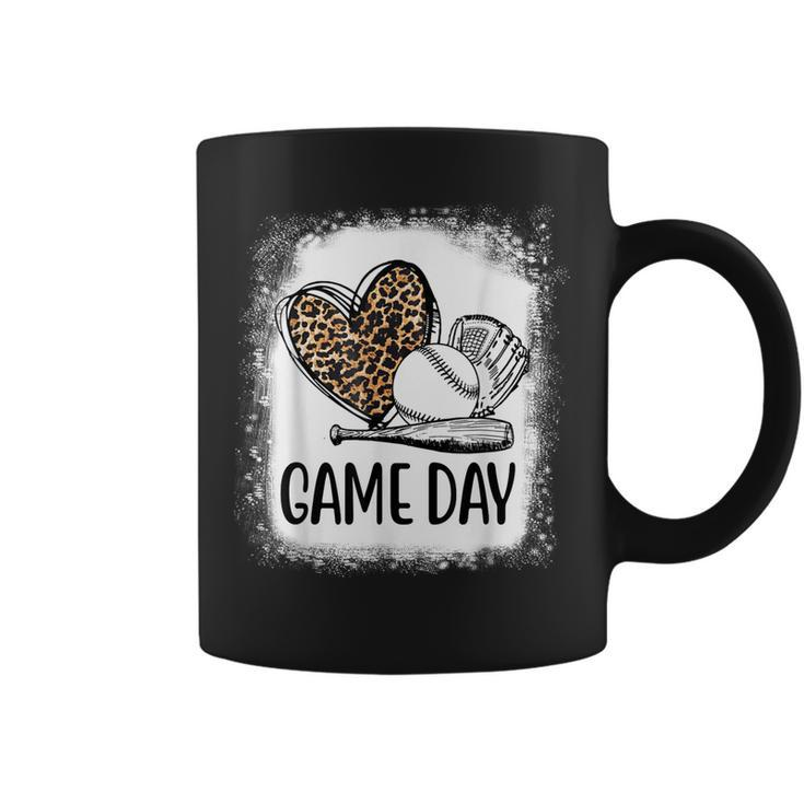 Game Day Baseball Decorations Leopard Heart Soccer Mom Mama  Coffee Mug