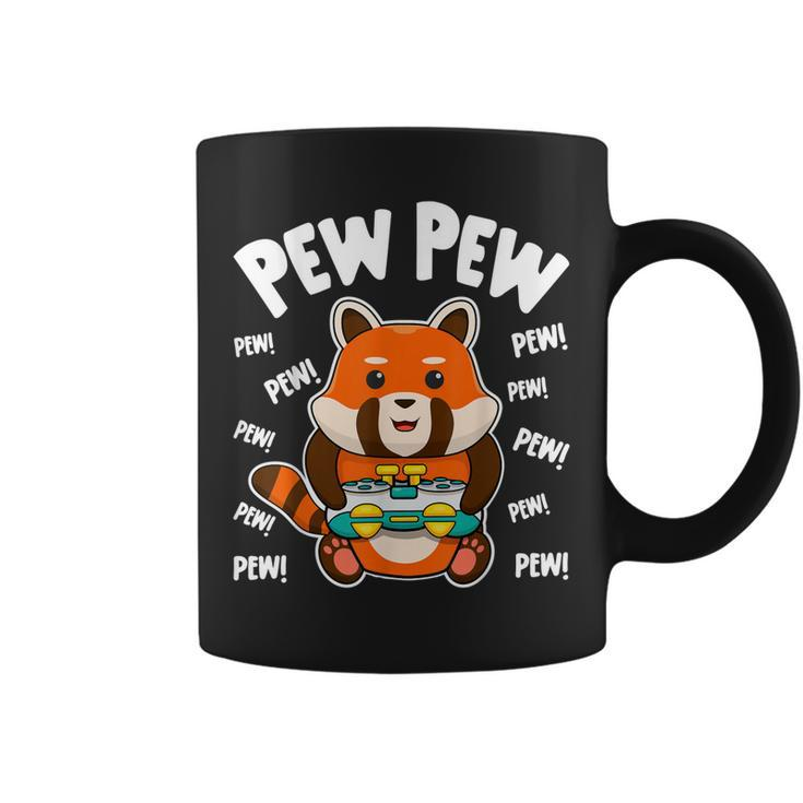Gamer Red Panda Pew Pew Cute Kawaii Red Panda Video Games  Coffee Mug