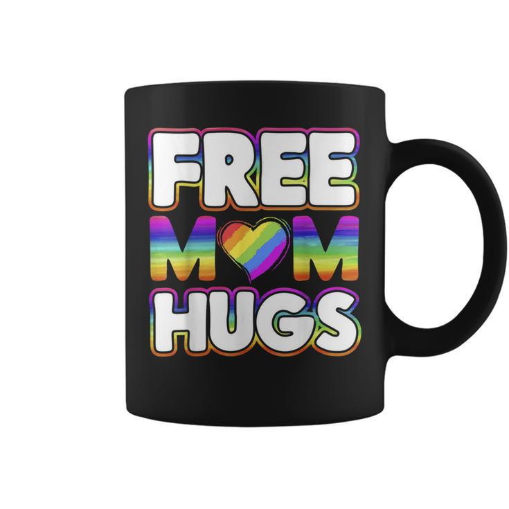 Gay Pride Mom Lgbtq Gift Design For Free Mom Hugs  Coffee Mug