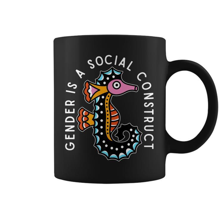 Gender Is A Social Construct Seahorse Sea Creature   Coffee Mug