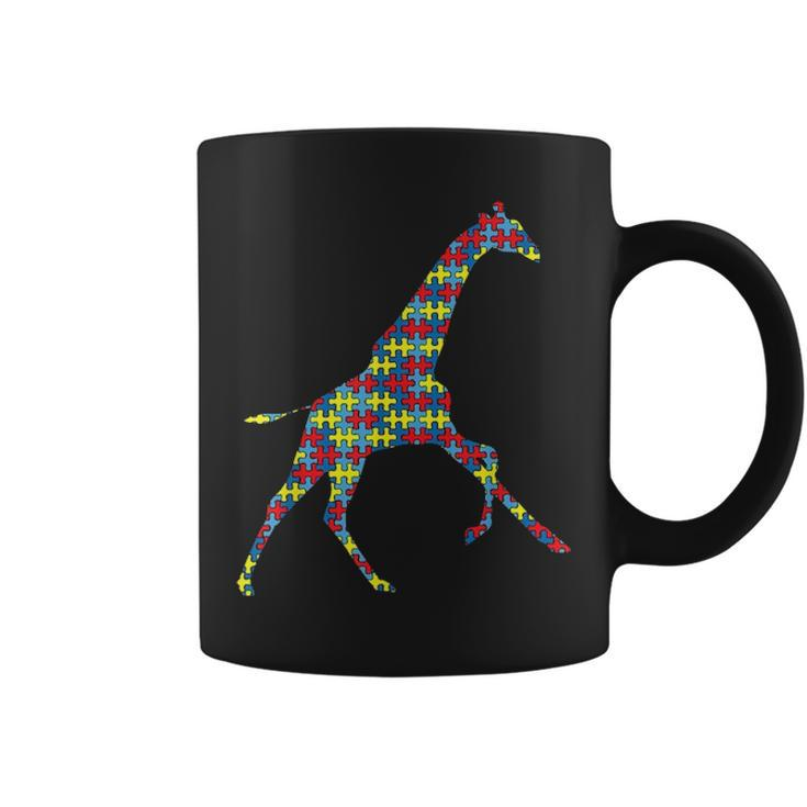 Giraffe Autism Awareness Kids Ruminant Puzzle Day Mom Gift Coffee Mug